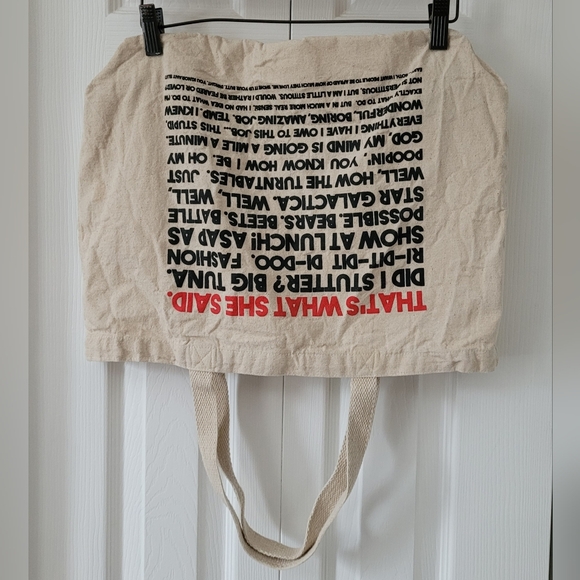 THE OFFICE GRAPHIC CHARACTER QUOTES TOTE BAG 100% COTTON REUSABLE NATURAL - Picture 4 of 14